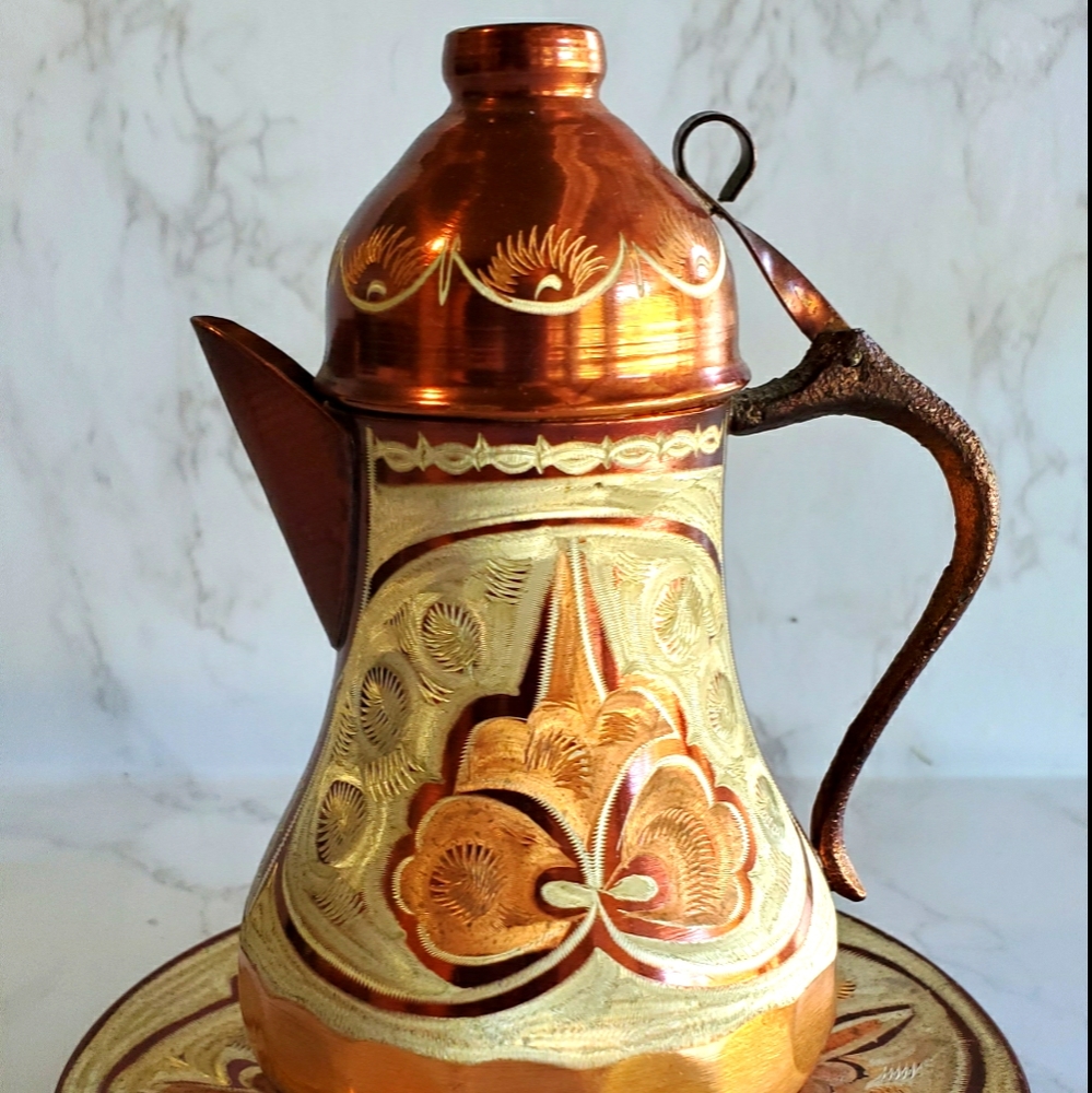 Vintage Copper Tea/Water Pitcher